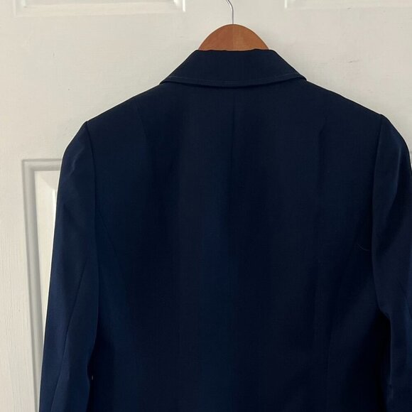 J. Crew Woman's 100% Wool Blue Classic Blazer Sz 4 - Picture 4 of 7